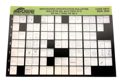 Mercruiser XM008-66 Bulletins No.94-6 Thru 97-5 HP 94-7 Thru HP 96-3 Card SB10 Microfiche