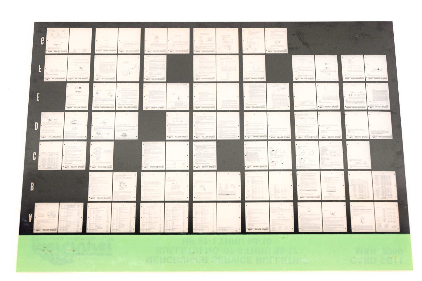 Mercruiser XM008-68 Bulletins No.97-6 Thru 98-17 HP 97-1 Thru 98-10 Card SB11 Microfiche