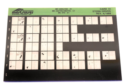 Mercruiser XM008-71 Stern Drives MC 225S/233-A1, 255TRS/280TRS-C1, 470-E1 Card 14 Microfiche