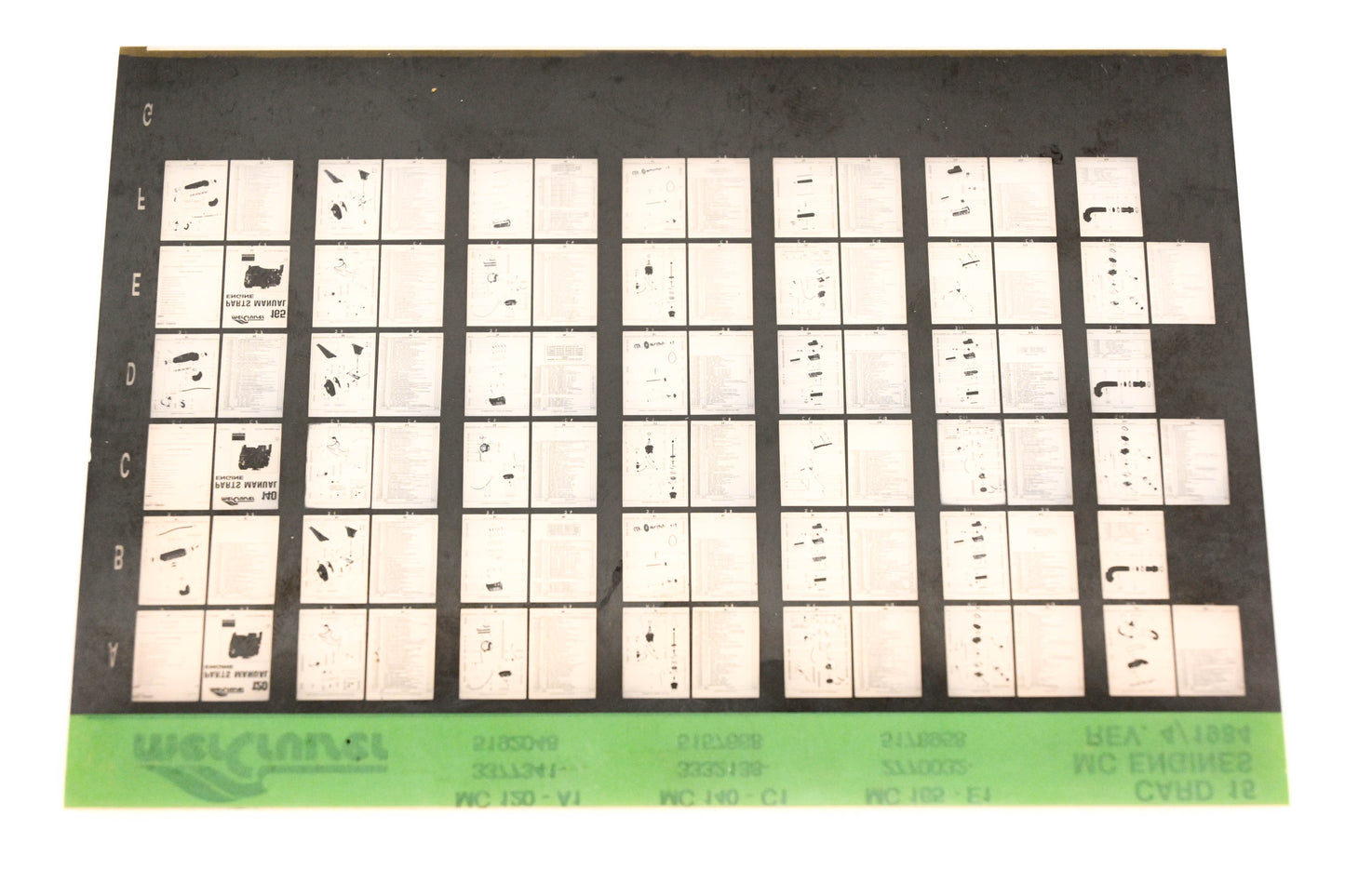 Mercruiser XM011-22 MC Engines 120-A1, 140-C1, 165-E1 Card 15 Microfiche