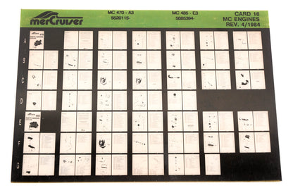 Mercruiser XM011-23 MC Engines 470-A3, 485-E3, 5520115-, 5685394- Card 16 Microfiche