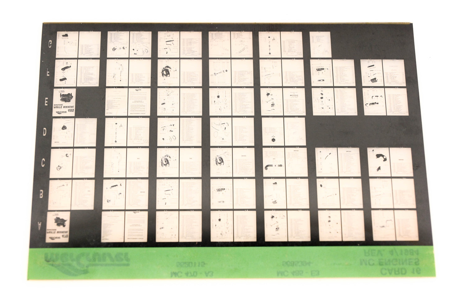 Mercruiser XM011-23 MC Engines 470-A3, 485-E3, 5520115-, 5685394- Card 16 Microfiche