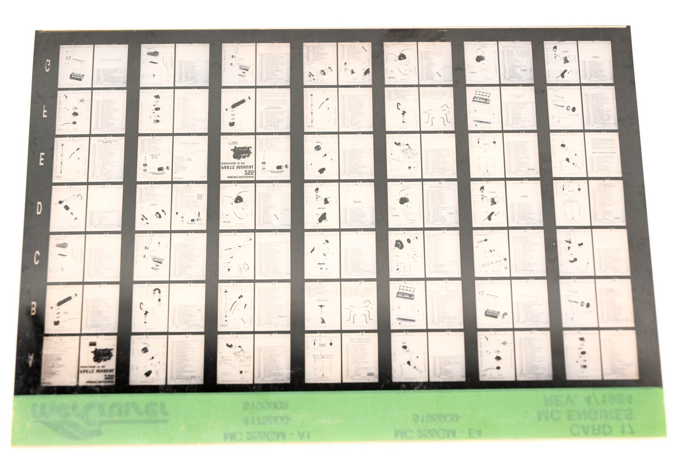 Mercruiser XM011-24 MC Engines 255GM-A1, 225GM-E4, Card 17 Microfiche