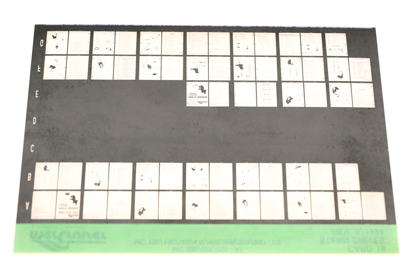 Mercruiser XM011-26 Stern Drives 898/228/250-A1, 120/140/165/470/485/898/228/260-E8 Card 19 Microfiche
