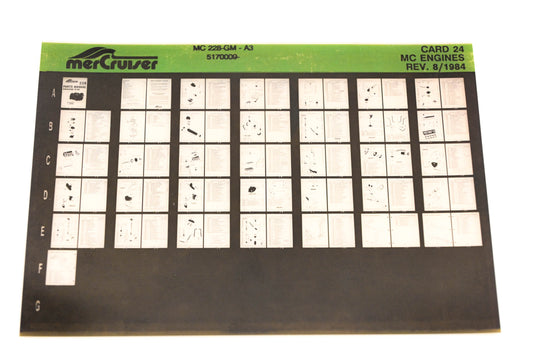 Mercruiser XM011-31 MC Engines 228-GM-A3, 5170009- Card 24 Microfiche