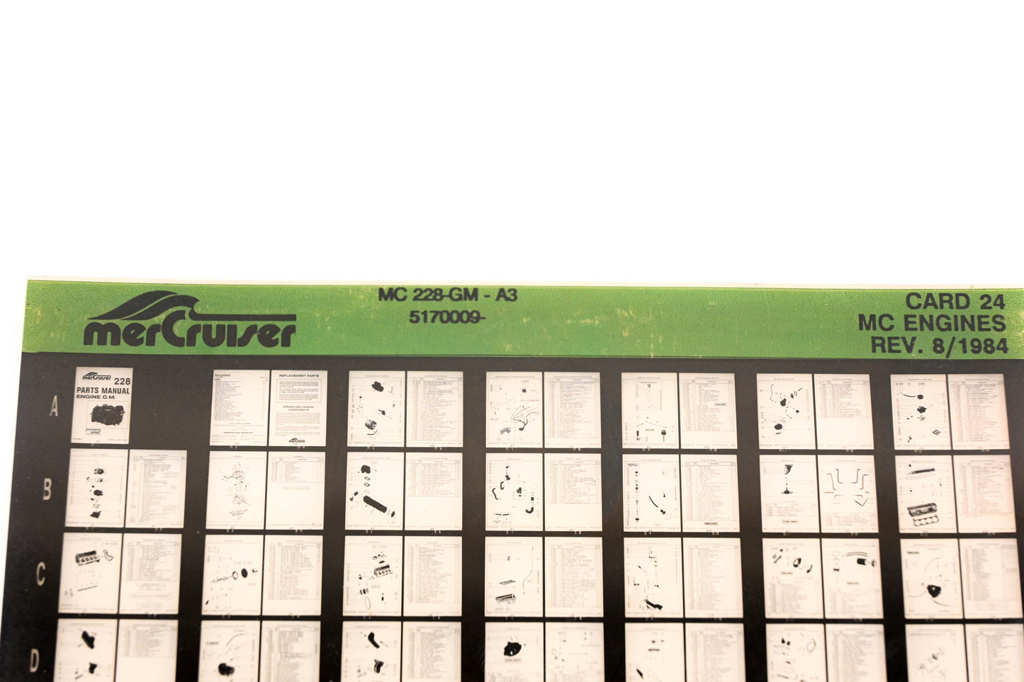 Mercruiser XM011-31 MC Engines 228-GM-A3, 5170009- Card 24 Microfiche