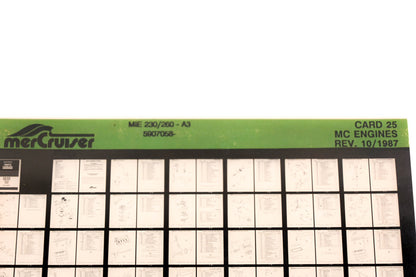 Mercruiser XM011-32 MC Engines 230/260-A3, 5907058- Card 25 Microfiche