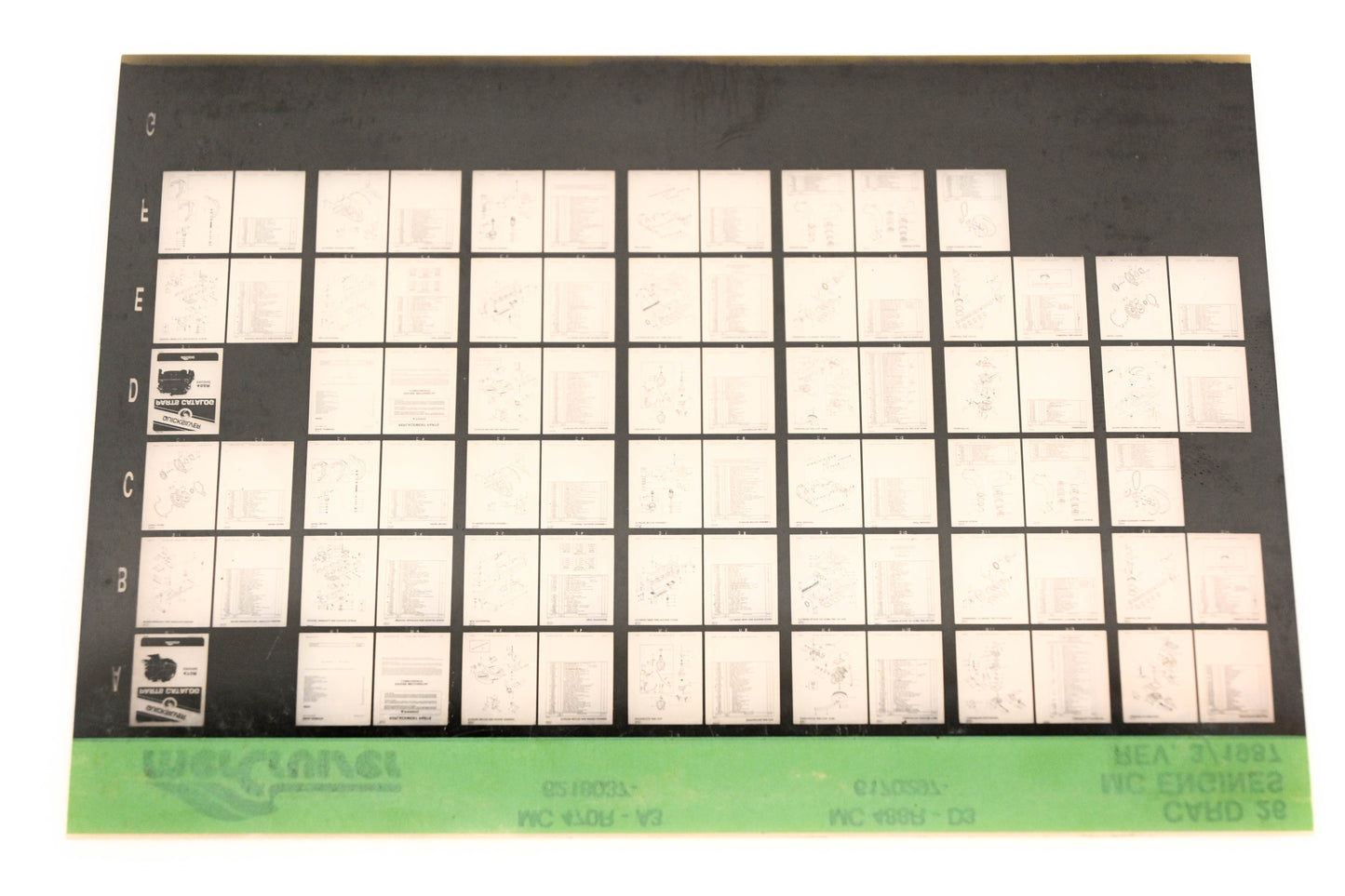 Mercruiser XM011-33 MC Engines 470R-A3, 488R-D3, 6218037-, 6170297- Card 26 Microfiche