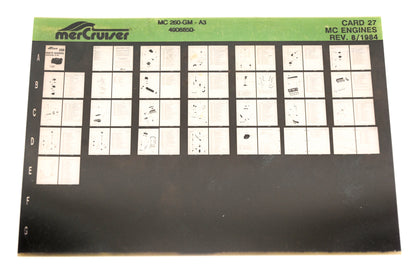 Mercruiser XM011-34 MC Engines 260-GM-A3, 4908850- Card 27 Microfiche