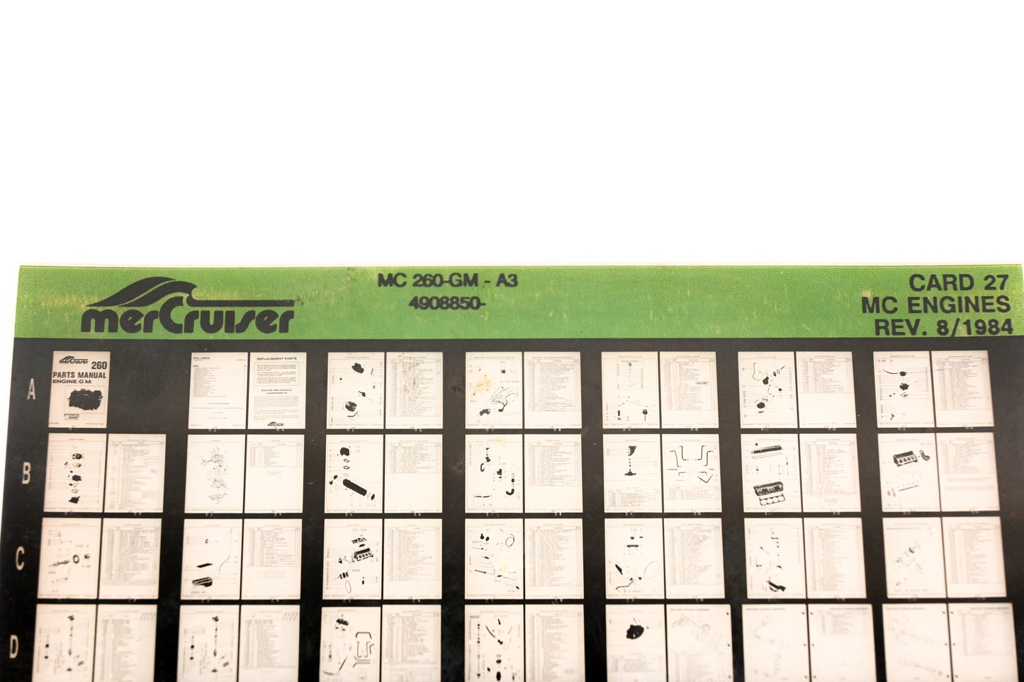 Mercruiser XM011-34 MC Engines 260-GM-A3, 4908850- Card 27 Microfiche