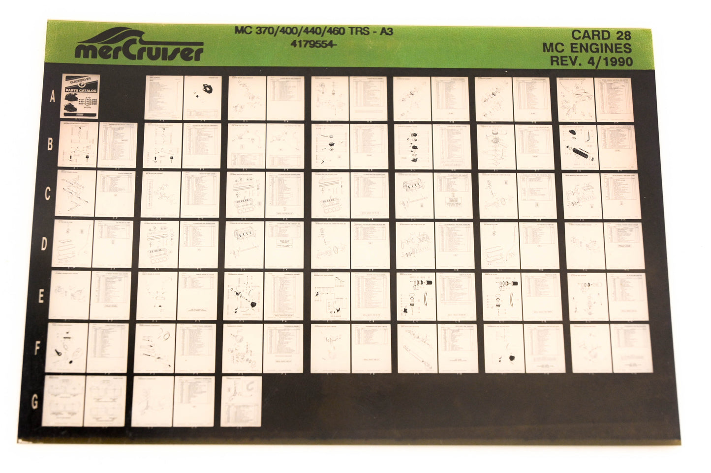 Mercruiser XM011-35 MC Engines 370/400/440/460TRS-A3, 4176554- Card 28 Microfiche