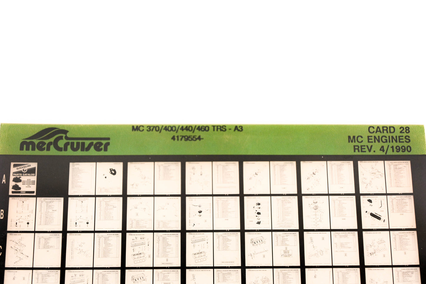 Mercruiser XM011-35 MC Engines 370/400/440/460TRS-A3, 4176554- Card 28 Microfiche