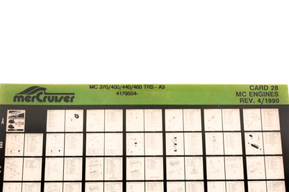 Mercruiser XM011-35 MC Engines 370/400/440/460TRS-A3, 4176554- Card 28 Microfiche