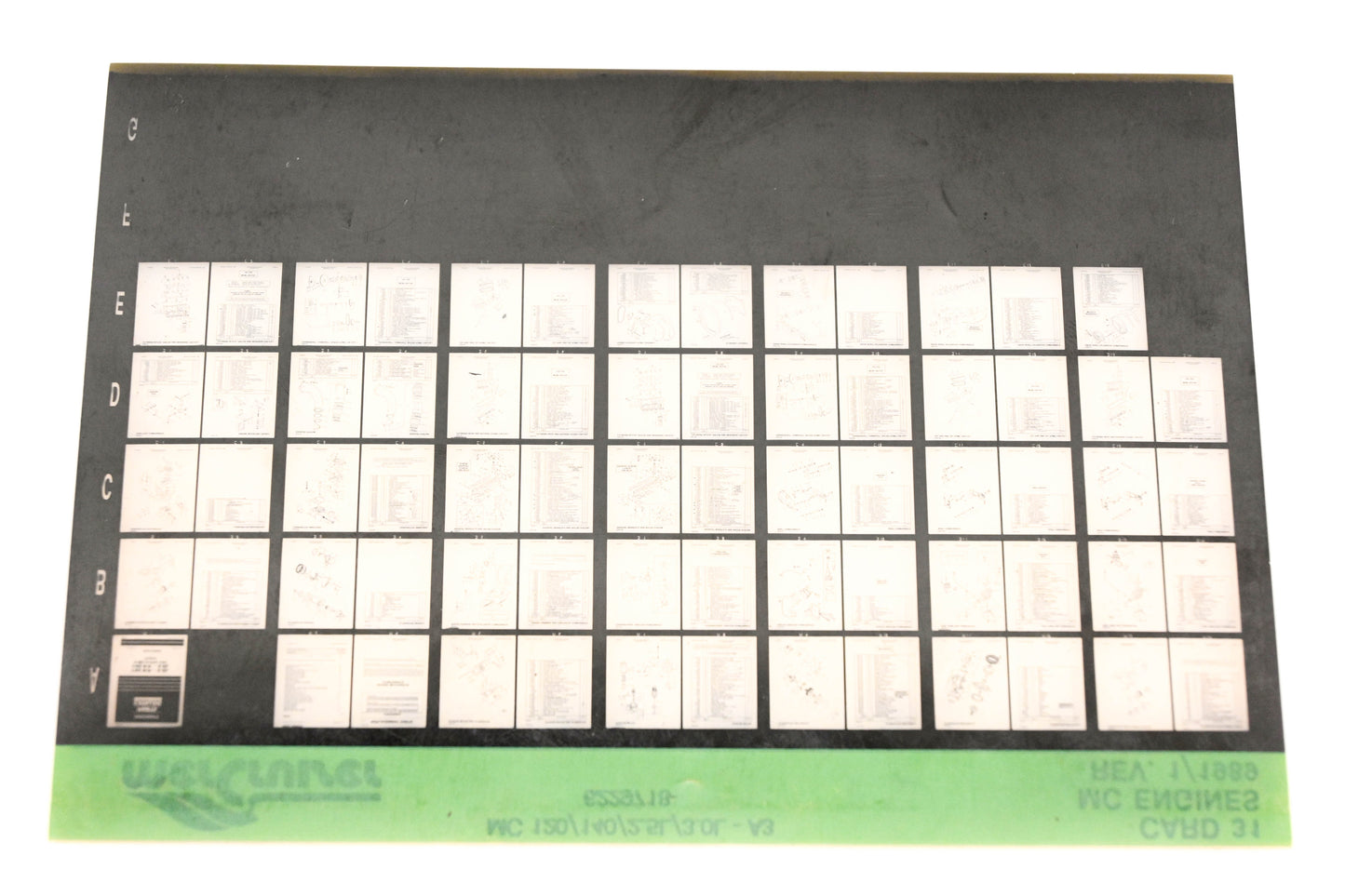 Mercruiser XM011-38 MC Engines 120/140/2.5L/3.0L-A3, 6229718- Card 31 Microfiche