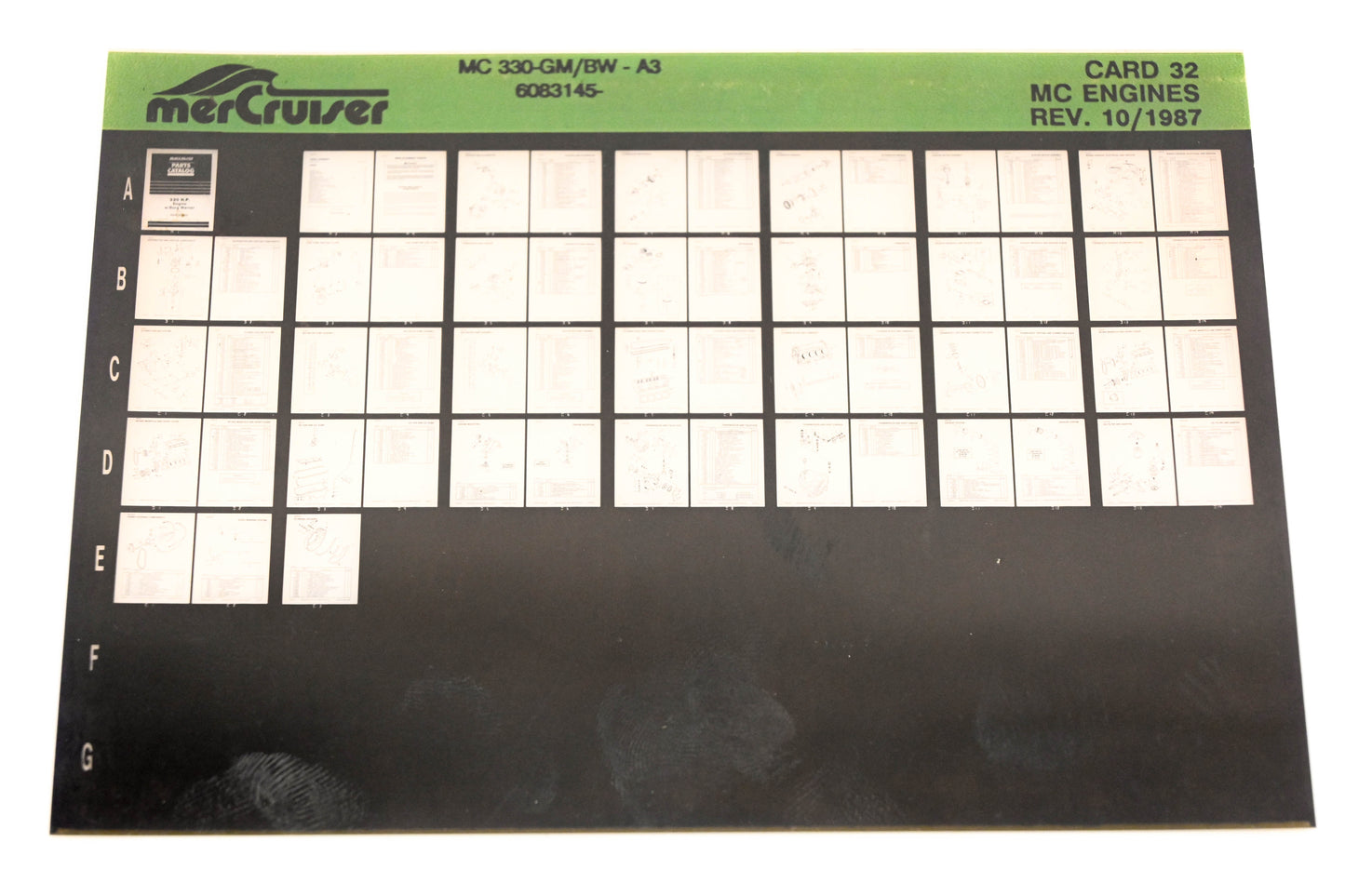 Mercruiser XM011-39 MC Engines 330-GM-A3, 6083145- Card 32 Microfiche