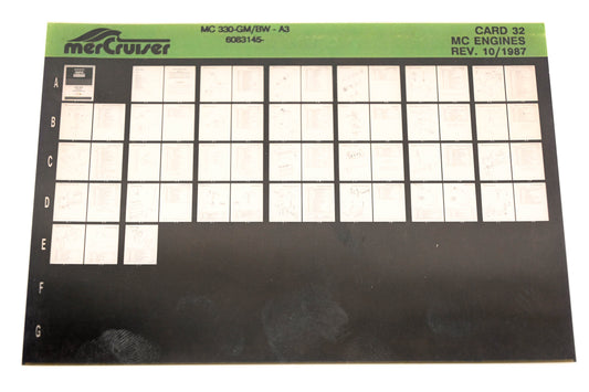 Mercruiser XM011-39 MC Engines 330-GM-A3, 6083145- Card 32 Microfiche