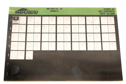 Mercruiser XM011-40 MC Engines MIE340-7.4L-A2, 5889914- Card 33 Microfiche