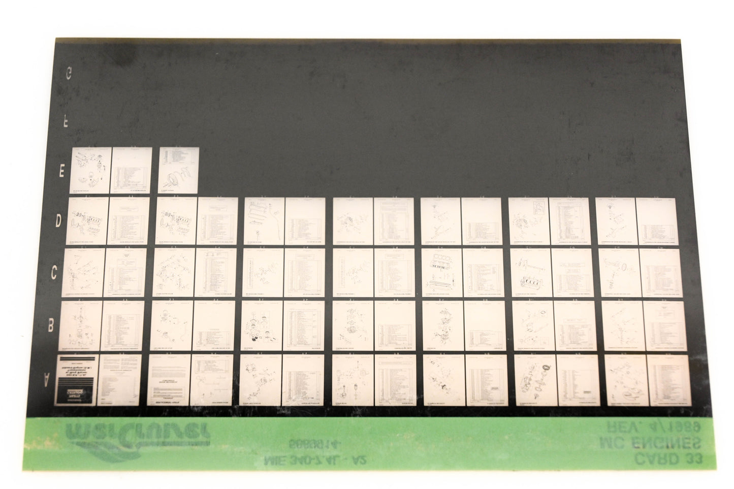 Mercruiser XM011-40 MC Engines MIE340-7.4L-A2, 5889914- Card 33 Microfiche