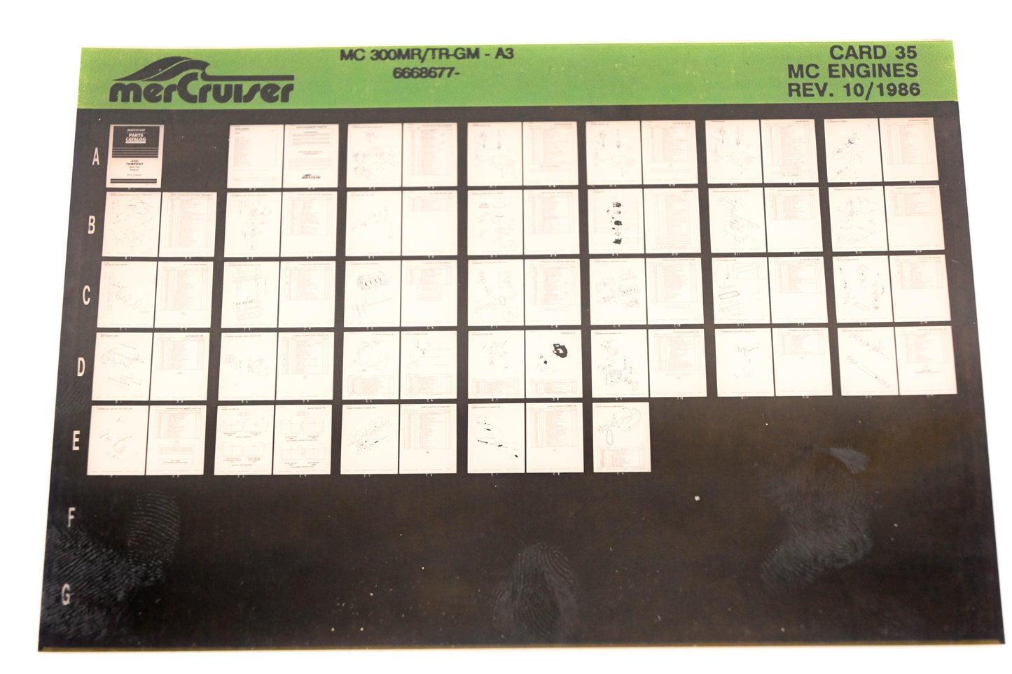 Mercruiser XM011-42 MC Engines 300MR/TR-GM-A3, 6668677 Card 35 Microfiche