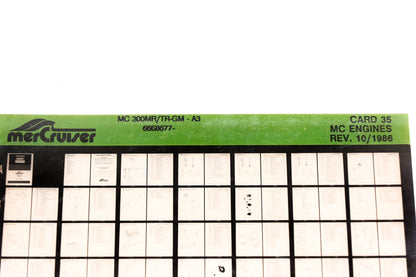 Mercruiser XM011-42 MC Engines 300MR/TR-GM-A3, 6668677 Card 35 Microfiche