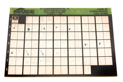 Mercruiser XM011-43 MC Super/Speedmaster-A3, Alpha-One SS-II SSM Card 36 Microfiche