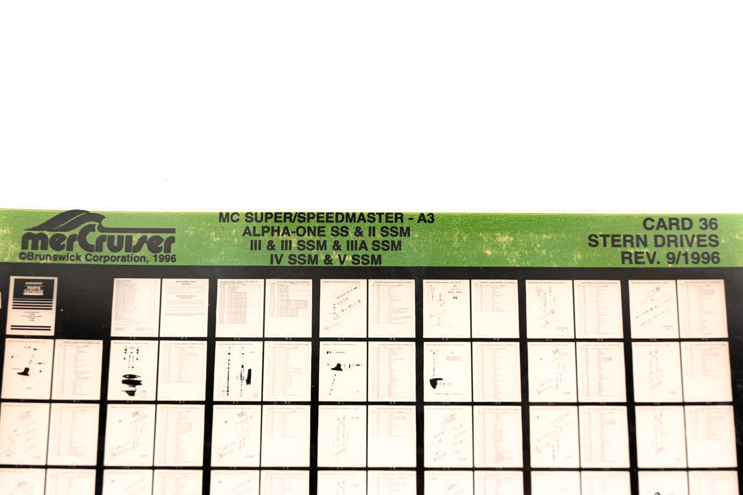 Mercruiser XM011-43 MC Super/Speedmaster-A3, Alpha-One SS-II SSM Card 36 Microfiche