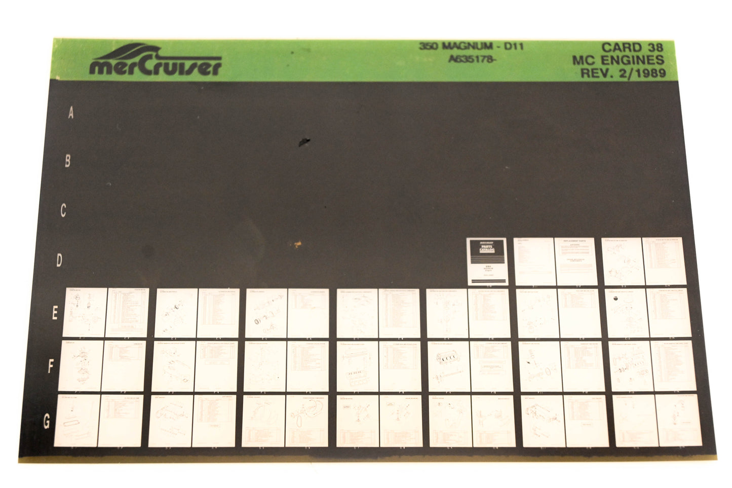 Mercruiser XM011-45 MC Engines 350 Magnum-D11, A635178- Card 38 Microfiche