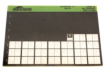 Mercruiser XM011-45 MC Engines 350 Magnum-D11, A635178- Card 38 Microfiche
