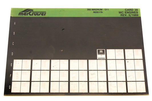Mercruiser XM011-45 MC Engines 350 Magnum-D11, A635178- Card 38 Microfiche