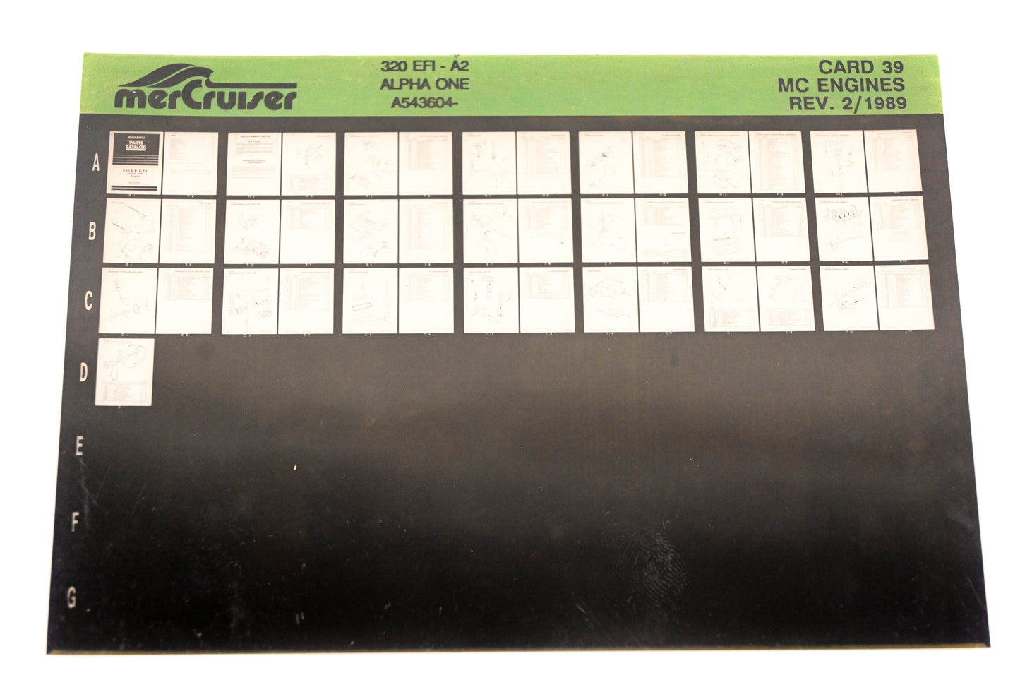 Mercruiser XM011-46 MC Engines 320 EFI-A2, Alpha One A543604 Card 39 Microfiche
