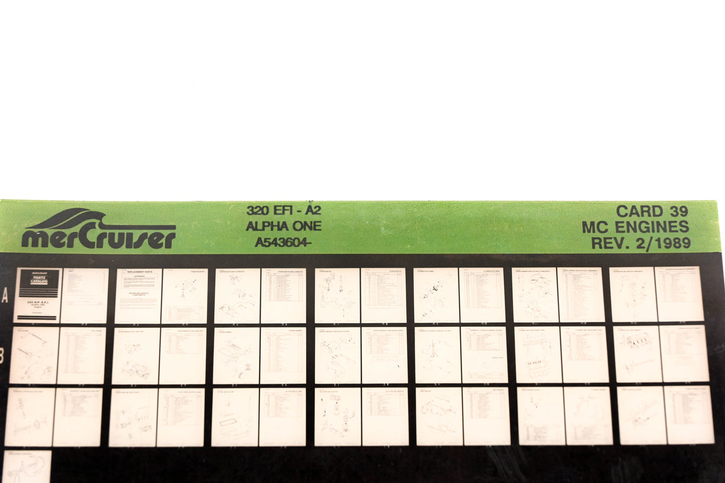 Mercruiser XM011-46 MC Engines 320 EFI-A2, Alpha One A543604 Card 39 Microfiche