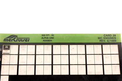 Mercruiser XM011-46 MC Engines 320 EFI-A2, Alpha One A543604 Card 39 Microfiche