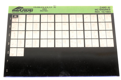 Mercruiser XM011-49 MC Engines 175-205-4.3L-4.3L/LX-A2, B527955- Card 42 Microfiche
