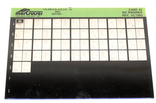 Mercruiser XM011-49 MC Engines 175-205-4.3L-4.3L/LX-A2, B527955- Card 42 Microfiche