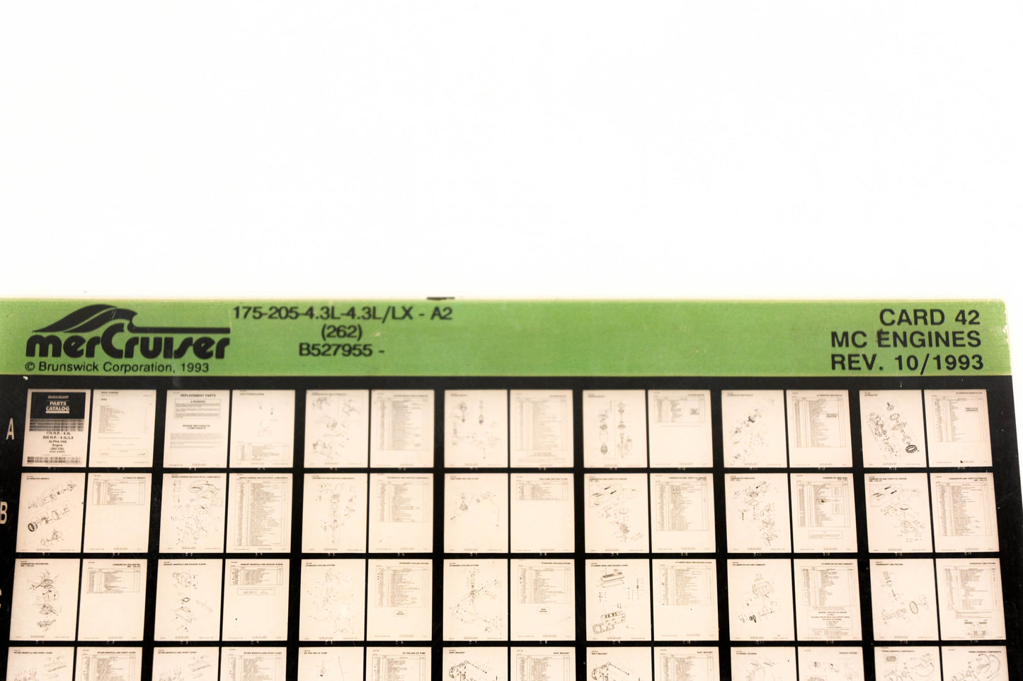Mercruiser XM011-49 MC Engines 175-205-4.3L-4.3L/LX-A2, B527955- Card 42 Microfiche