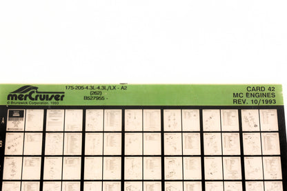 Mercruiser XM011-49 MC Engines 175-205-4.3L-4.3L/LX-A2, B527955- Card 42 Microfiche