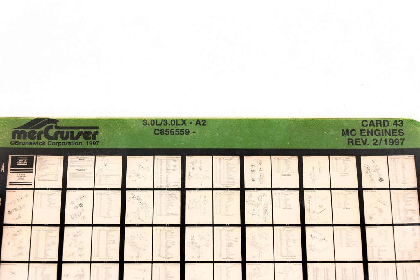 Mercruiser XM011-50 MC Engines 3.0L/3.0LX-A2 C856559- Card 43 Microfiche