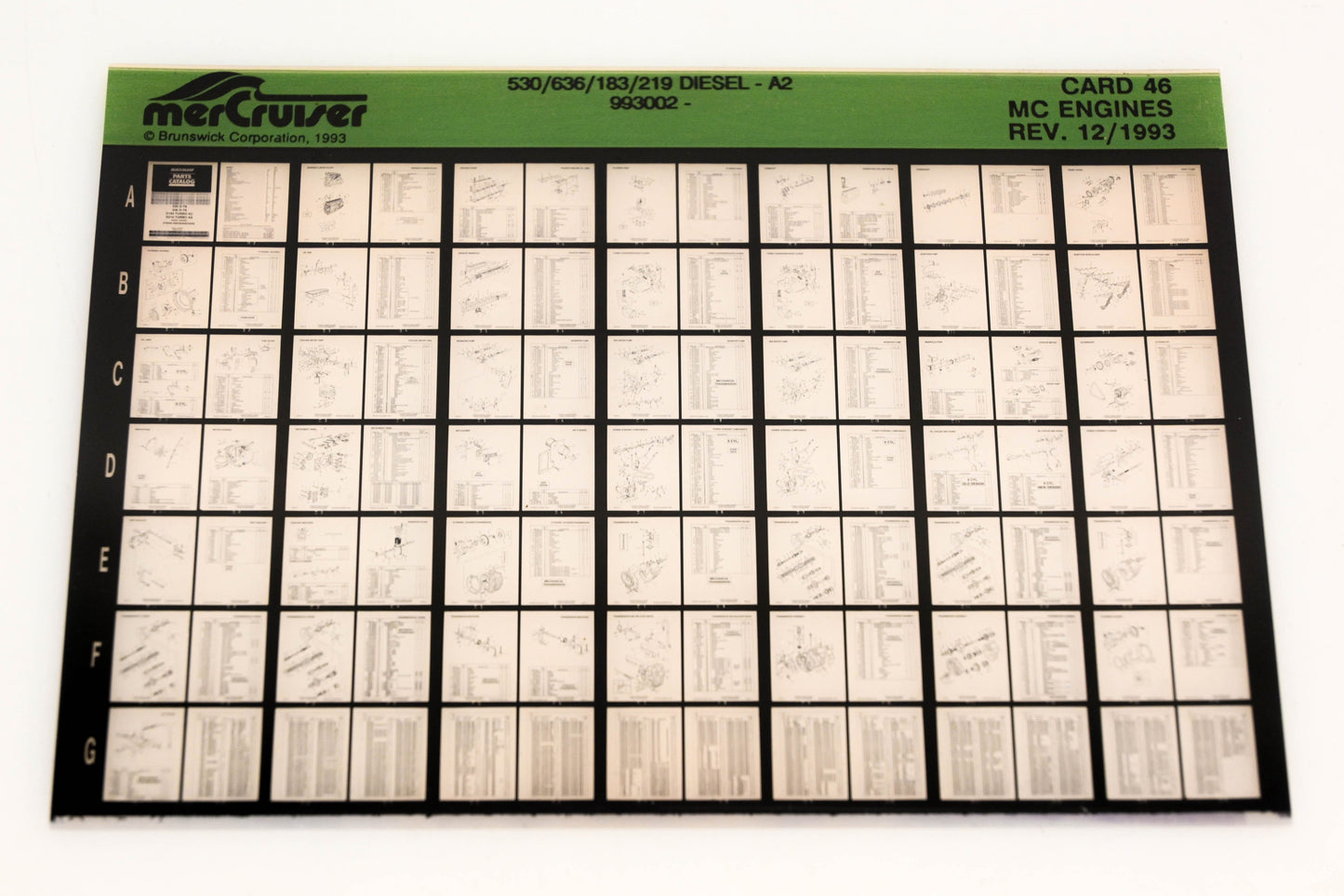 Mercruiser XM011-53 MC Engines 530/636/183/219 Diesel-A2, 993002- Card 46 Microfiche