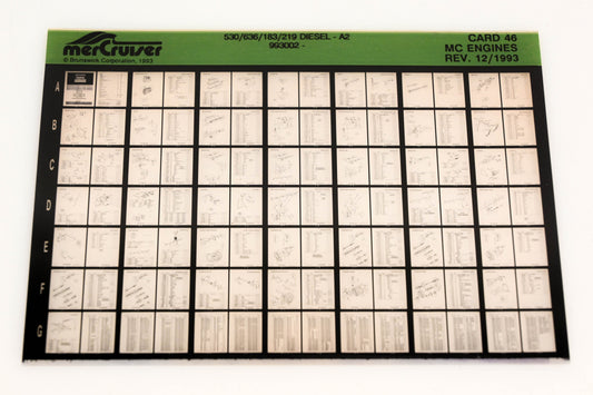 Mercruiser XM011-53 MC Engines 530/636/183/219 Diesel-A2, 993002- Card 46 Microfiche