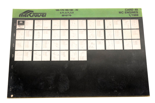 Mercruiser XM011-57 MC Engines 165-170-180-190-A2 3.7L-3.7/LX,6916779 Card 49 Microfiche