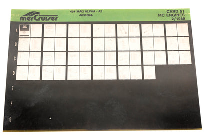 Mercruiser XM011-59 MC Engines 454 Mag Alpha-A2 A631894 Card 51 Microfiche