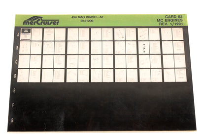 Mercruiser XM011-60 MC Engines 454 Mag Bravo-A2 B721206 Card 52 Microfiche