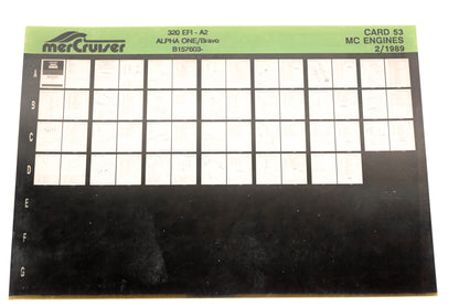 Mercruiser XM011-61 MC Engines 320 EFI-A2, Alpha One/Bravo B157603 Card 53 Microfiche