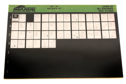 Mercruiser XM011-62 MC Engines 575-A2 A677429+ Card 54 Microfiche