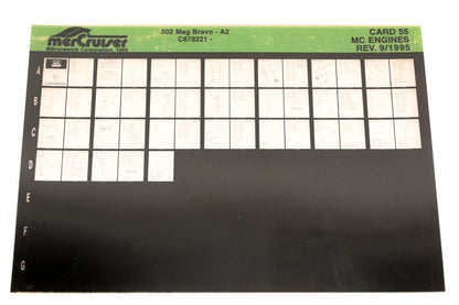 Mercruiser XM011-63 MC Engines 502 Mag Bravo-A2 C878221 Card 55 Microfiche