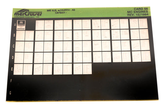 Mercruiser XM011-64 MC Engines MIE 8.2L W/Hurth-A3 C878221 Card 56 Microfiche