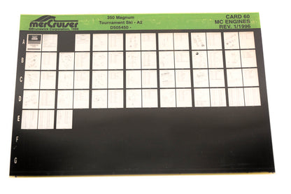 Mercruiser XY019-11 350 Magnum Tournament Ski-A2 D505450 Card 60 Microfiche