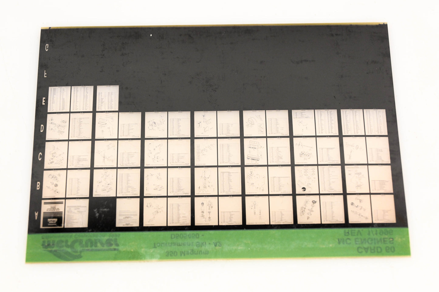 Mercruiser XY019-11 350 Magnum Tournament Ski-A2 D505450 Card 60 Microfiche