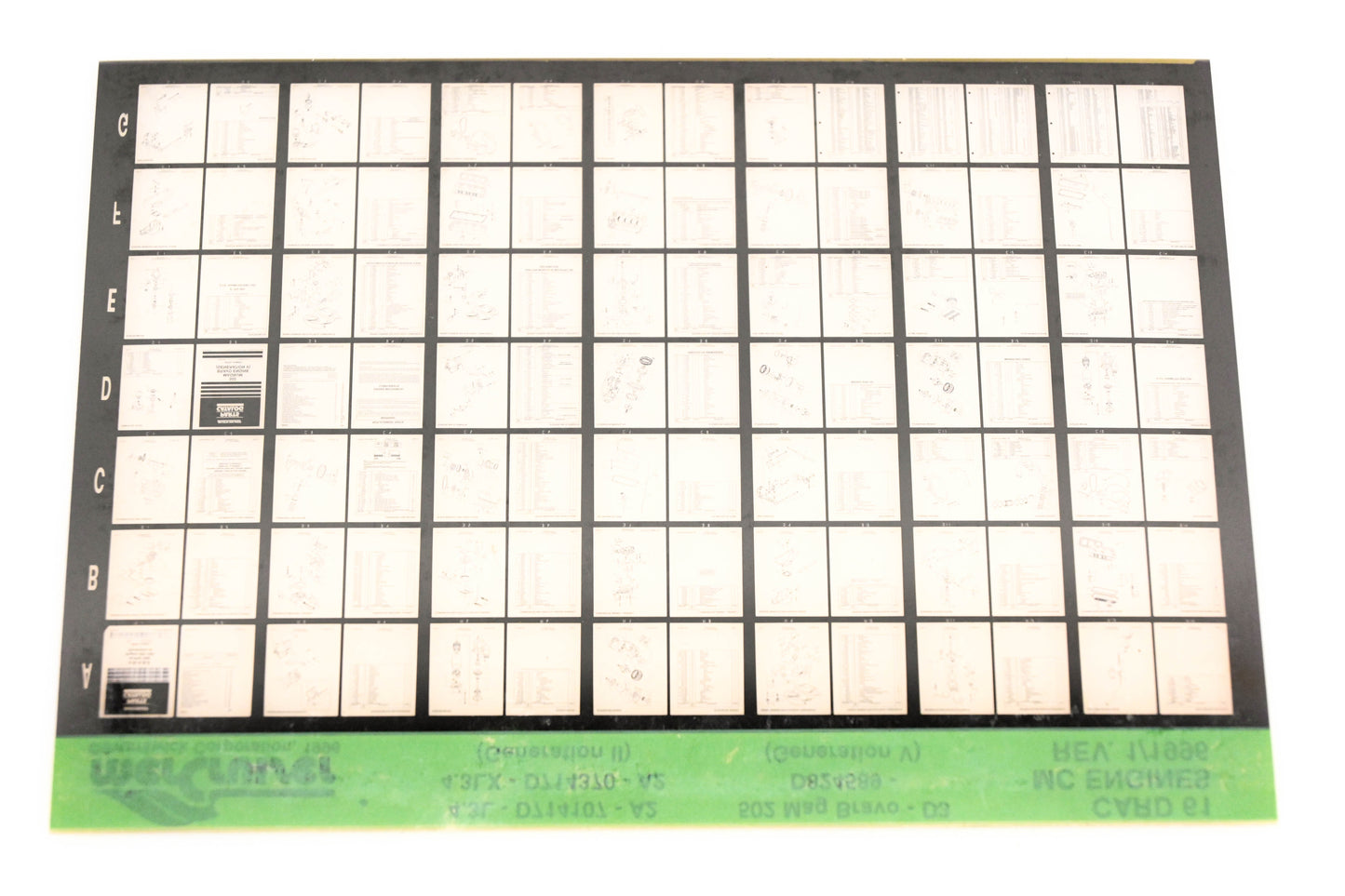 Mercruiser XY019-12 MC Engines 4.3L, 4.3LX, 502 Magnum Bravo Card 61 Microfiche