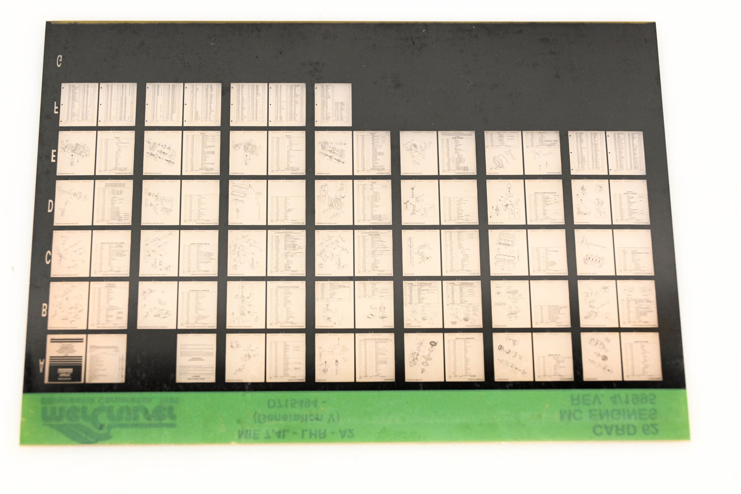 Mercruiser XY019-13 MC Engines MIE 7.4L-LHR-A2, D715494 Card 62 Microfiche